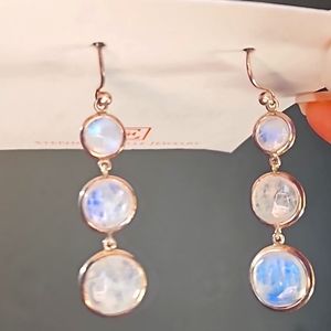 Stephen Estelle Rainbow moonstone 3 drop earrings